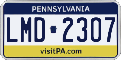 PA license plate LMD2307