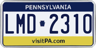 PA license plate LMD2310