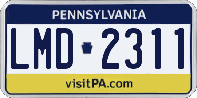 PA license plate LMD2311