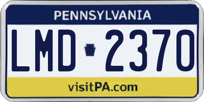 PA license plate LMD2370