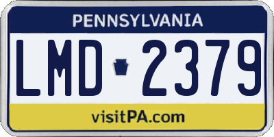 PA license plate LMD2379