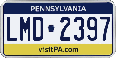PA license plate LMD2397