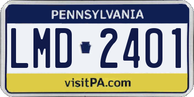 PA license plate LMD2401