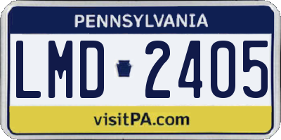 PA license plate LMD2405
