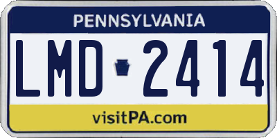 PA license plate LMD2414