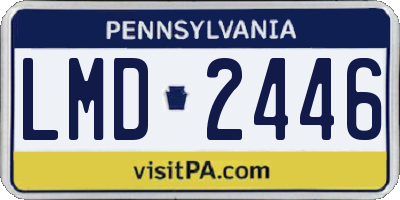 PA license plate LMD2446