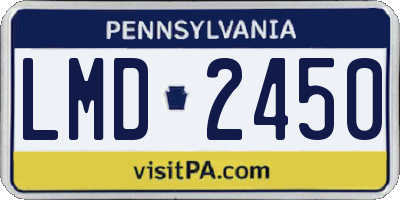 PA license plate LMD2450