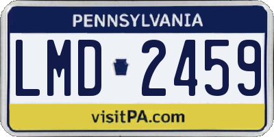 PA license plate LMD2459