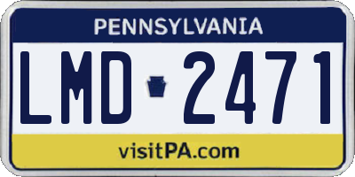 PA license plate LMD2471