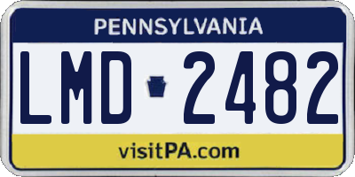PA license plate LMD2482