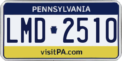 PA license plate LMD2510
