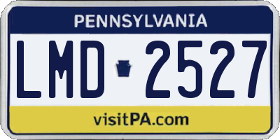 PA license plate LMD2527