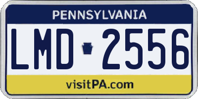 PA license plate LMD2556