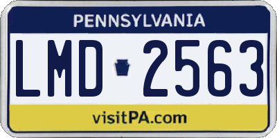 PA license plate LMD2563
