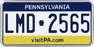 PA license plate LMD2565