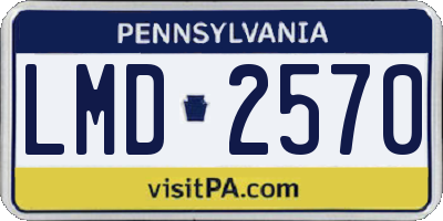 PA license plate LMD2570