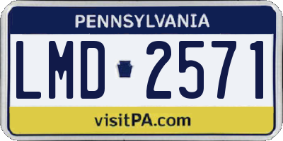 PA license plate LMD2571