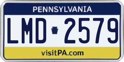PA license plate LMD2579