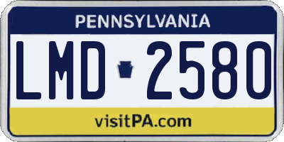 PA license plate LMD2580