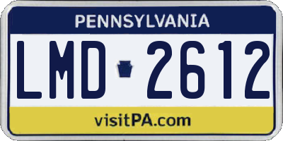 PA license plate LMD2612