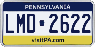 PA license plate LMD2622