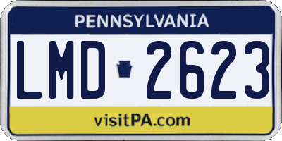 PA license plate LMD2623