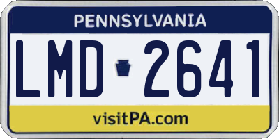 PA license plate LMD2641
