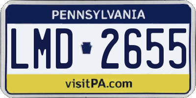 PA license plate LMD2655