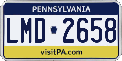 PA license plate LMD2658