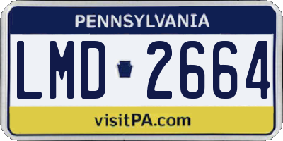 PA license plate LMD2664