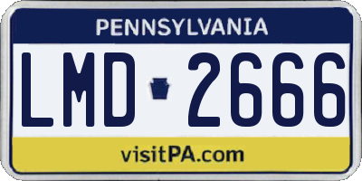 PA license plate LMD2666
