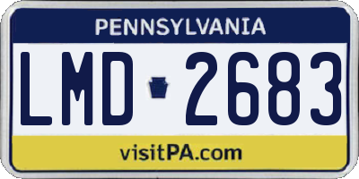 PA license plate LMD2683