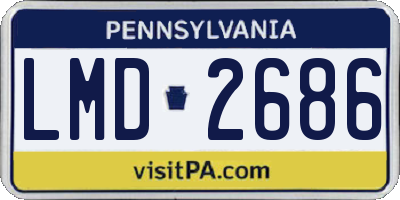 PA license plate LMD2686