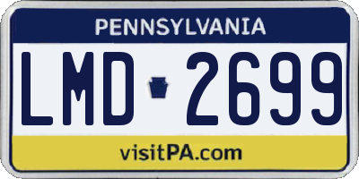 PA license plate LMD2699