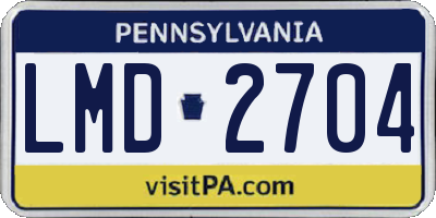 PA license plate LMD2704