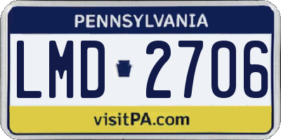 PA license plate LMD2706