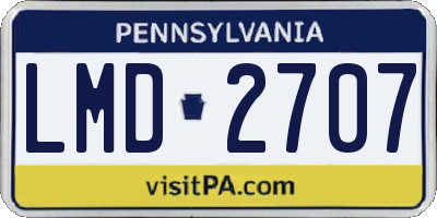 PA license plate LMD2707