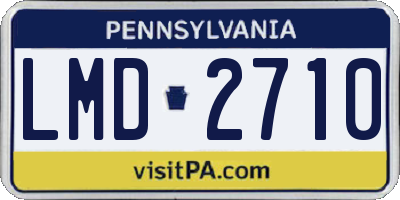 PA license plate LMD2710