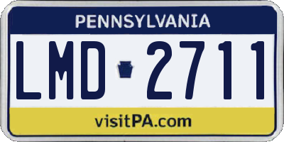 PA license plate LMD2711