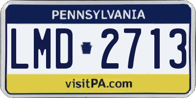 PA license plate LMD2713
