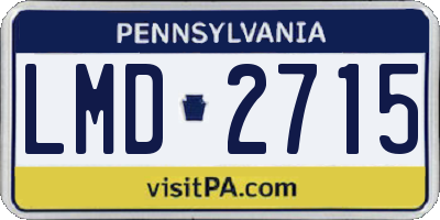 PA license plate LMD2715