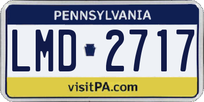 PA license plate LMD2717