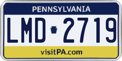 PA license plate LMD2719