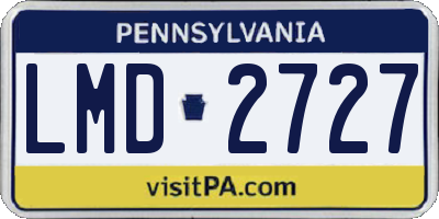 PA license plate LMD2727