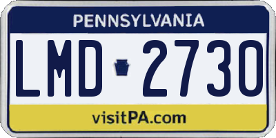 PA license plate LMD2730
