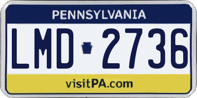 PA license plate LMD2736