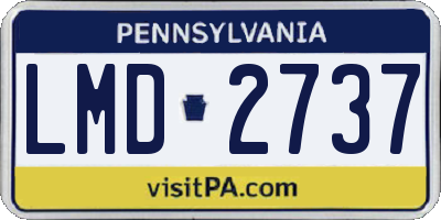 PA license plate LMD2737