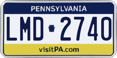 PA license plate LMD2740