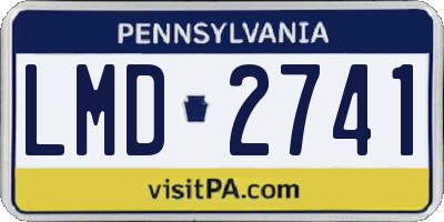 PA license plate LMD2741