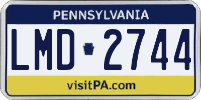PA license plate LMD2744